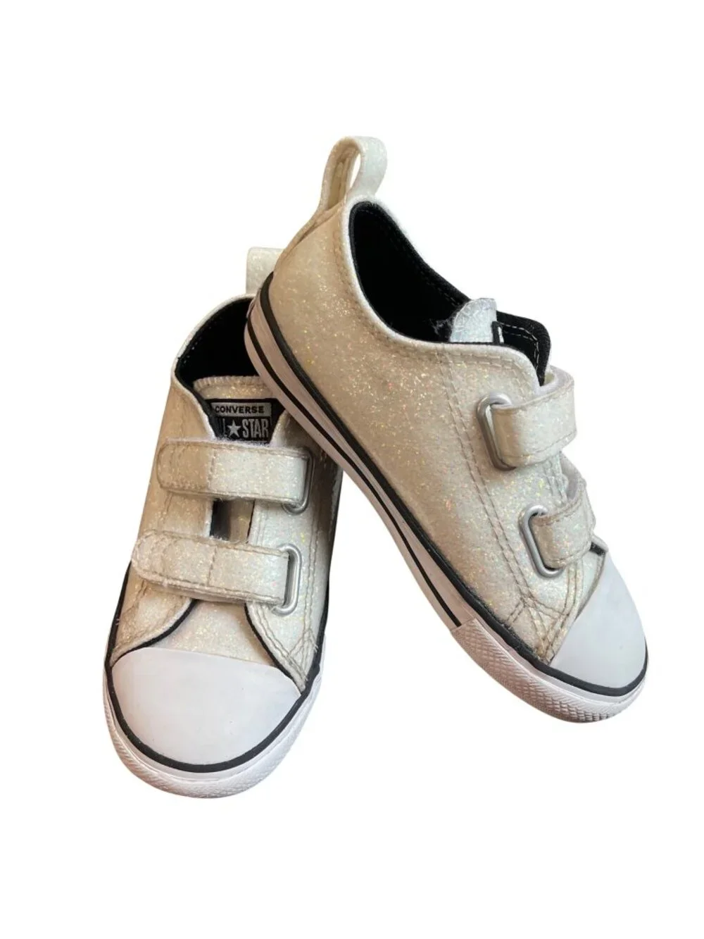Converse Chuck Taylor All Star Low Easy On Sneaker Toddler Size 10 Winter Glitte